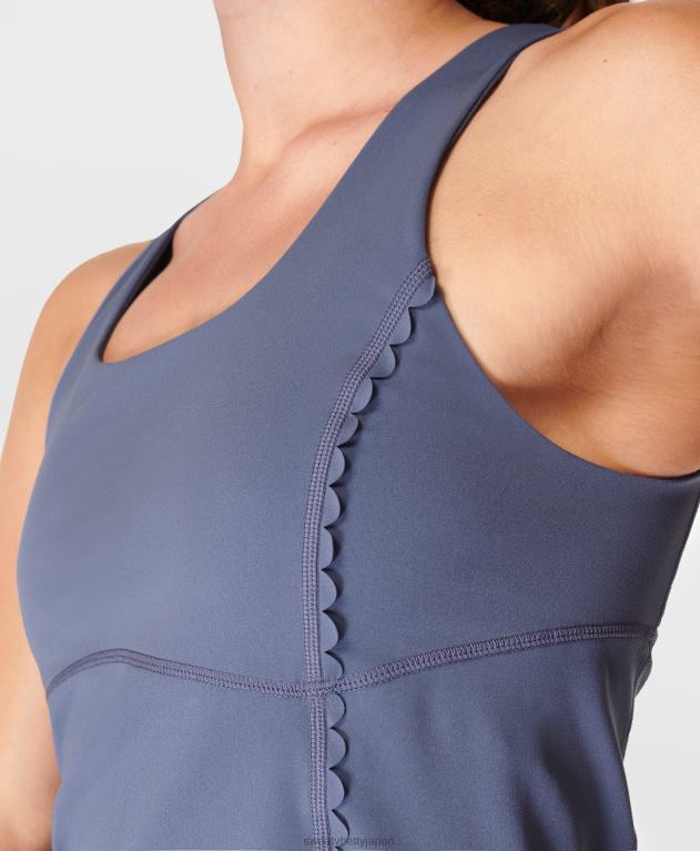 Sweaty Betty 女性 パワーホタテディテールワークアウトタンク L4RHF1109 衣類 無限の青