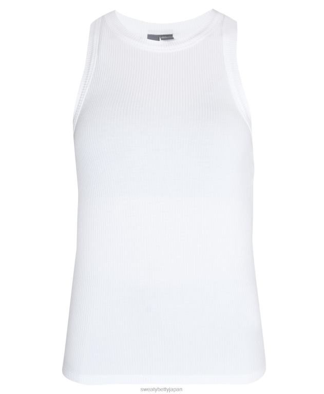 Sweaty Betty 女性 ハーパーレーサータンクトップ L4RHF141 衣類 白