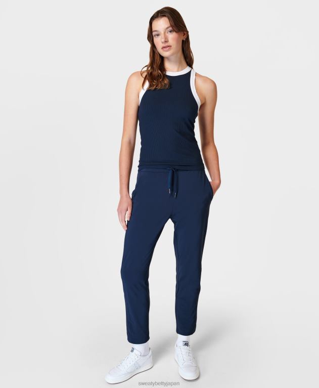 Sweaty Betty 女性 ハーパーレーサータンクトップ L4RHF142 衣類 ネイビーブルー