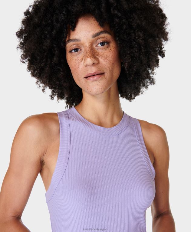 Sweaty Betty 女性 ハーパーレーサータンクトップ L4RHF143 衣類 仮想紫紫