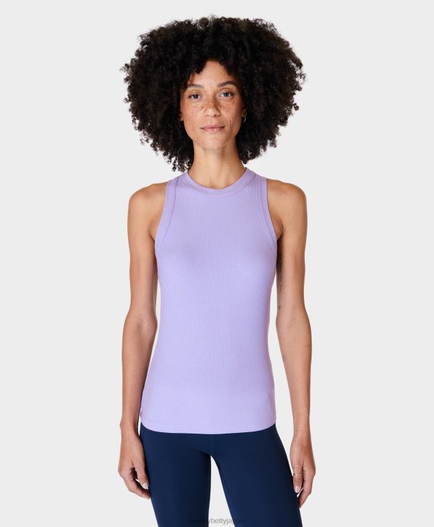 Sweaty Betty 女性 ハーパーレーサータンクトップ L4RHF143 衣類 仮想紫紫