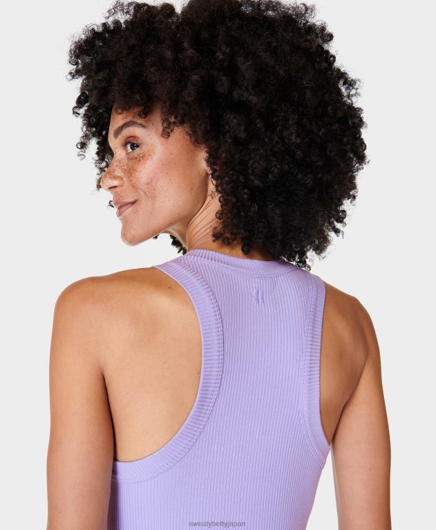 Sweaty Betty 女性 ハーパーレーサータンクトップ L4RHF143 衣類 仮想紫紫