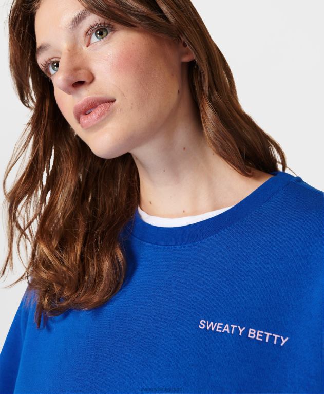 Sweaty Betty 女性 パワーハウススウェットシャツ L4RHF146 衣類 ライトニングブルー