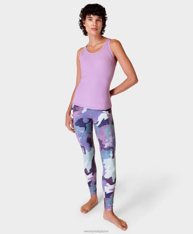 Sweaty Betty 女性 スーパーソフトヨガレギンス L4RHF178 衣類 グリーンカモパッチプリント