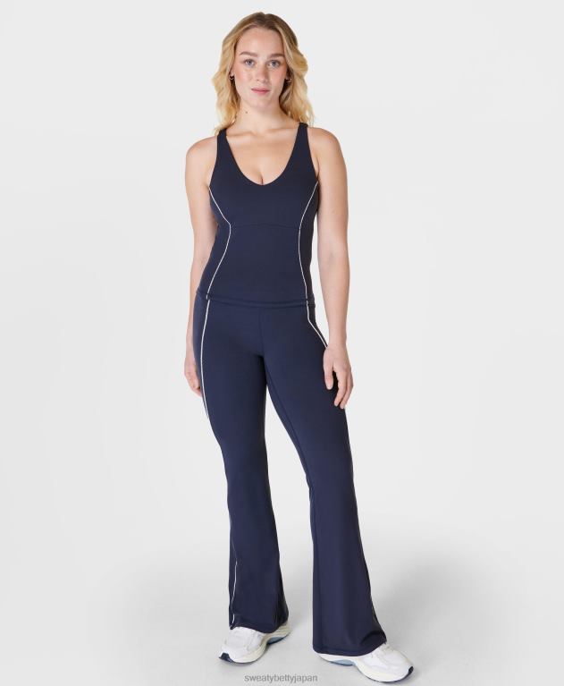 Sweaty Betty 女性 スーパーソフトピコットレースストラップブラタンク L4RHF205 衣類 ネイビーブルー