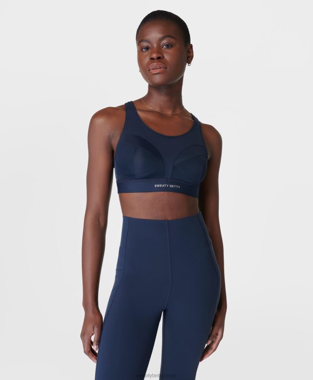 Sweaty Betty 女性 パワプロランニングブラ L4RHF212 衣類 ネイビーブルー