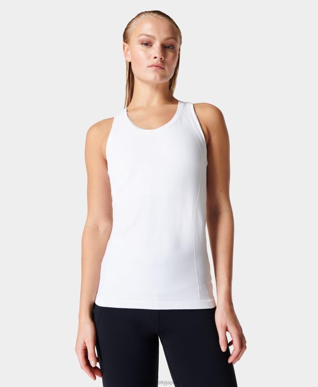 Sweaty Betty 女性 アスリートのシームレスなトレーニング タンク L4RHF220 衣類 白