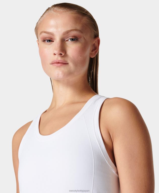 Sweaty Betty 女性 アスリートのシームレスなトレーニング タンク L4RHF220 衣類 白