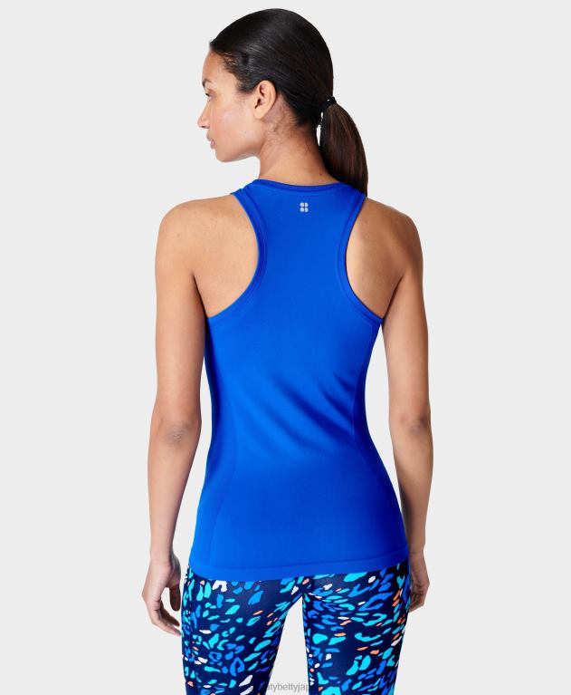 Sweaty Betty 女性 アスリートのシームレスなトレーニング タンク L4RHF223 衣類 ライトニングブルー