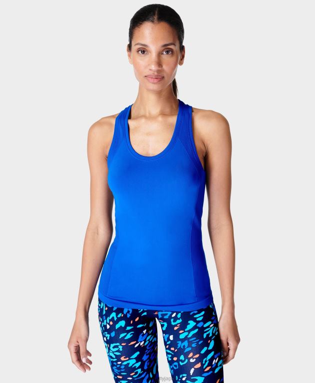 Sweaty Betty 女性 アスリートのシームレスなトレーニング タンク L4RHF223 衣類 ライトニングブルー