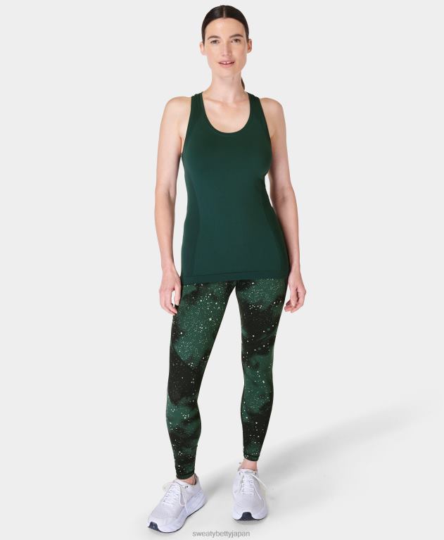 Sweaty Betty 女性 アスリートのシームレスなトレーニング タンク L4RHF225 衣類 トレッキンググリーン