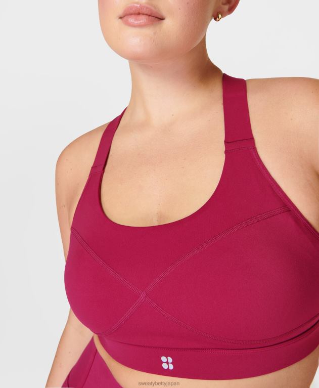 Sweaty Betty 女性 パワーミディアムサポートスポーツブラ L4RHF240 衣類 ヴァンプレッド