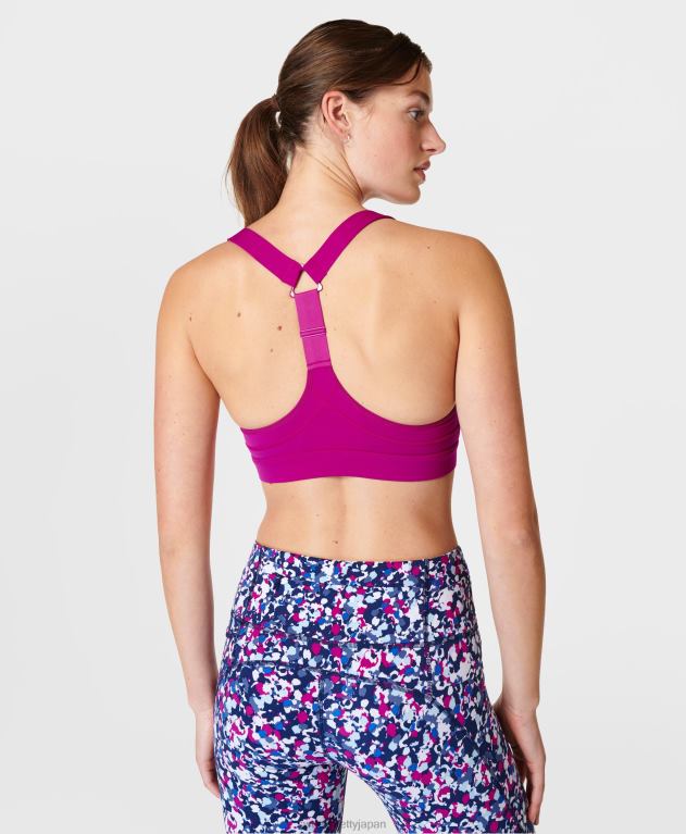 Sweaty Betty 女性 パワーミディアムサポートスポーツブラ L4RHF245 衣類 マゼンタフュージョンパープル