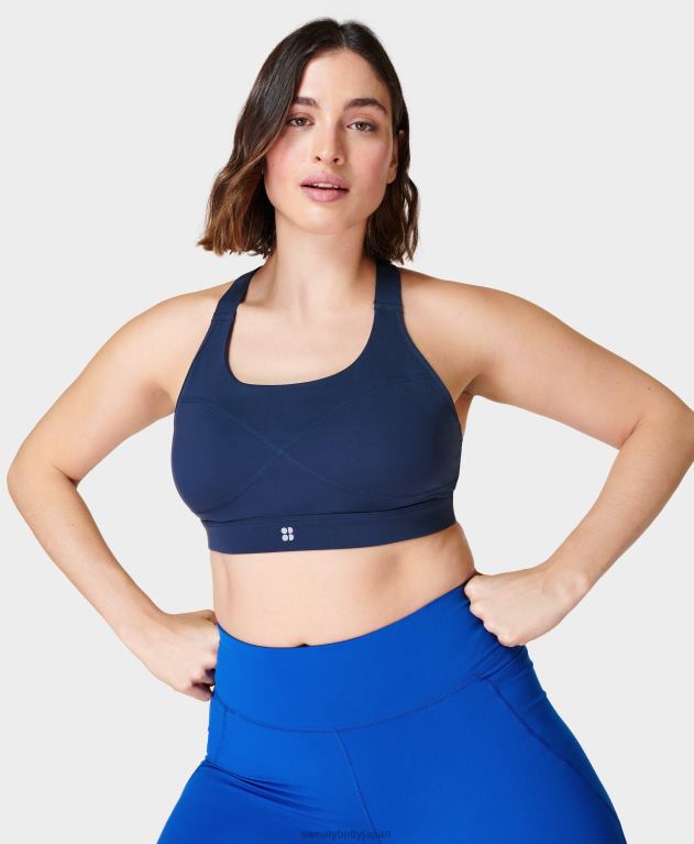 Sweaty Betty 女性 パワーミディアムサポートスポーツブラ L4RHF246 衣類 ネイビーブルー