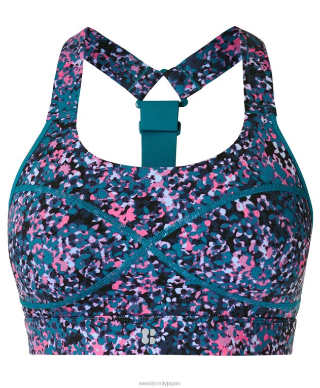 Sweaty Betty 女性 パワーミディアムサポートスポーツブラ L4RHF254 衣類 ピンクの花びらを散りばめたプリント