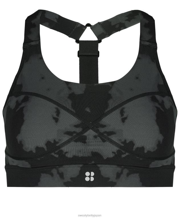 Sweaty Betty 女性 パワーミディアムサポートスポーツブラ L4RHF256 衣類 ブラックのフェードプリント