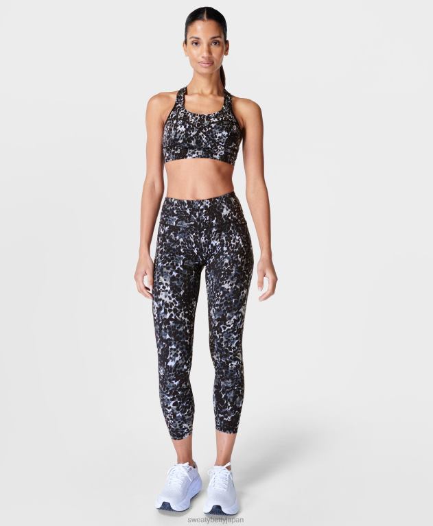 Sweaty Betty 女性 パワーミディアムサポートスポーツブラ L4RHF257 衣類 グレーのまだらプリント