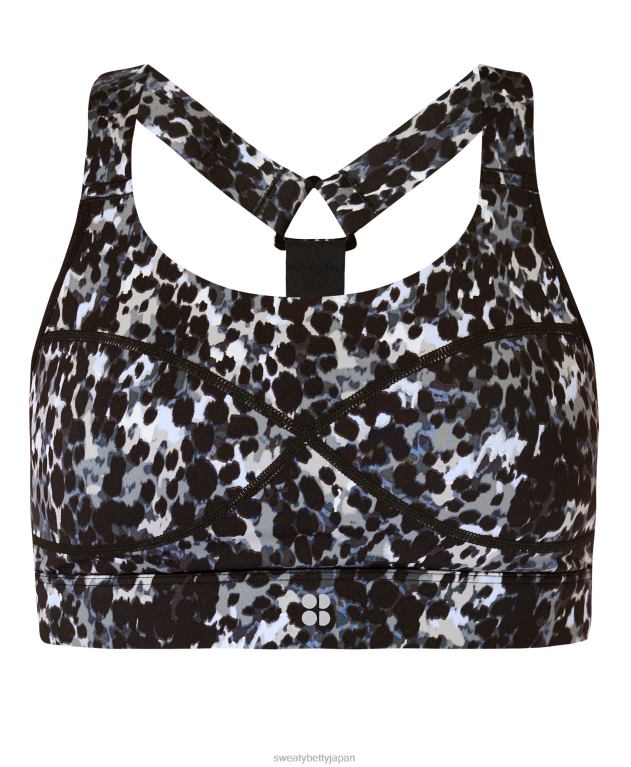 Sweaty Betty 女性 パワーミディアムサポートスポーツブラ L4RHF257 衣類 グレーのまだらプリント