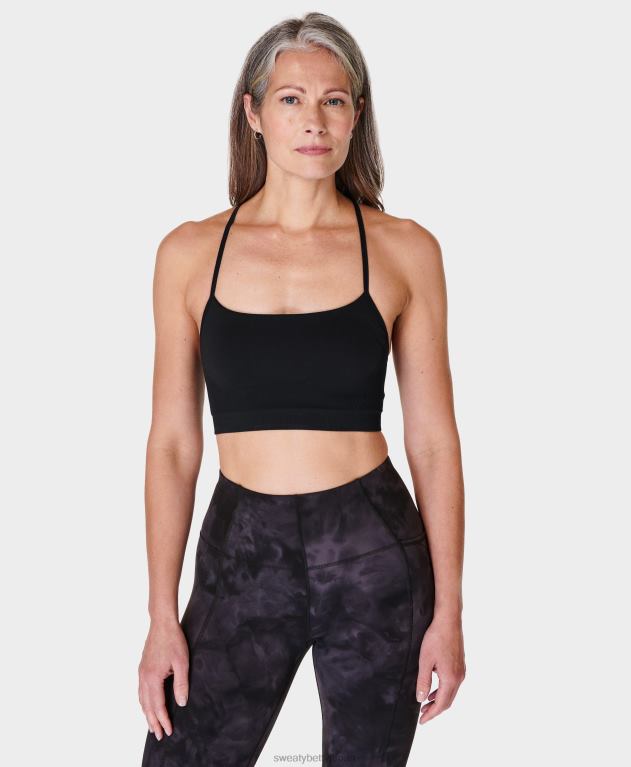 Sweaty Betty 女性 精神を回復したヨガブラ L4RHF267 衣類 黒