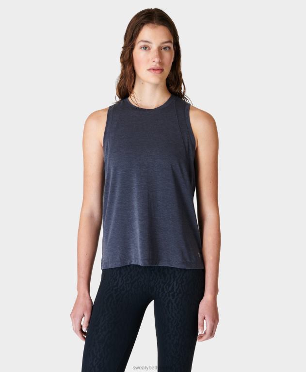 Sweaty Betty 女性 ソフトフロースタジオタンク L4RHF270 衣類 ネイビーブルー