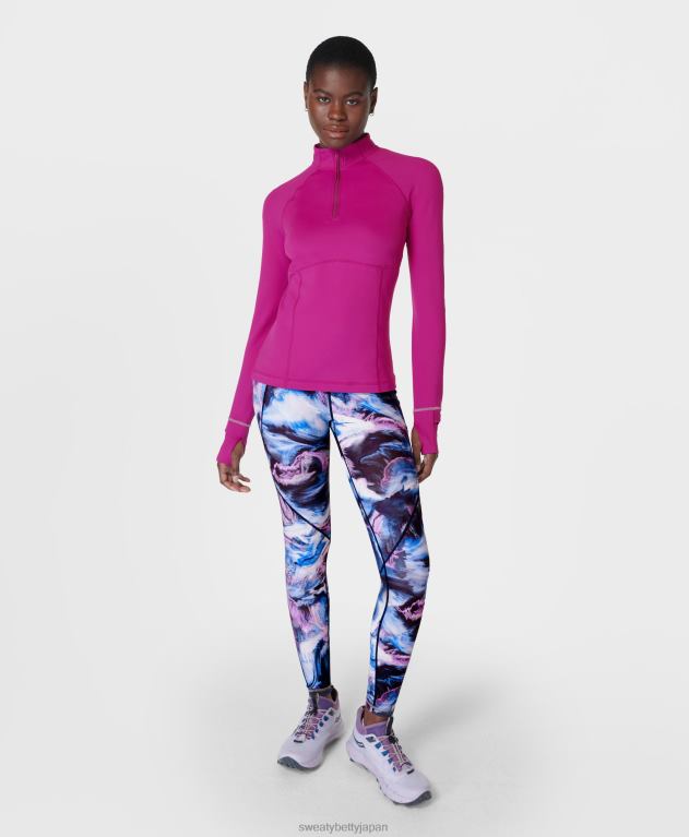 Sweaty Betty 女性 プロランハーフジップ L4RHF273 衣類 マゼンタフュージョンパープル