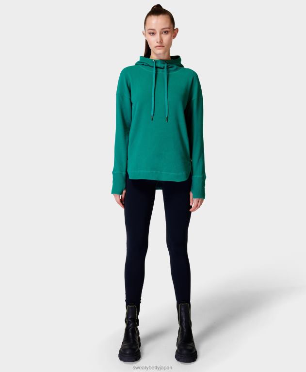 Sweaty Betty 女性 エスケープラックスフリースパーカー L4RHF298 衣類 ウェーブグリーン