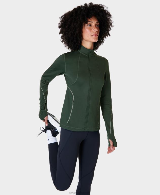 Sweaty Betty 女性 サーマブーストランニングジップアップ L4RHF306 衣類 トレッキンググリーン