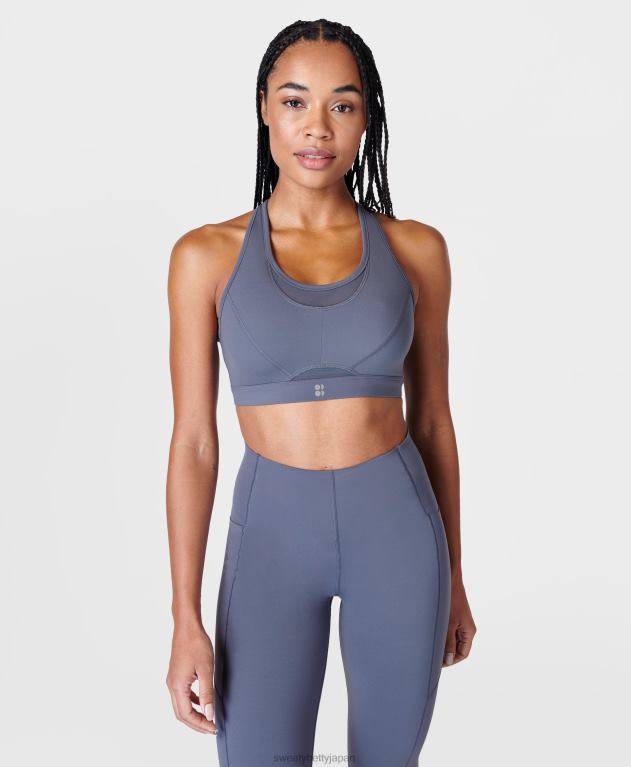 Sweaty Betty 女性 パワーアイコンランニングブラ L4RHF315 衣類 無限の青