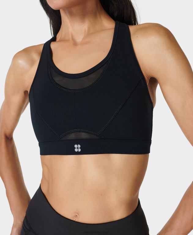 Sweaty Betty 女性 パワーアイコンランニングブラ L4RHF316 衣類 黒