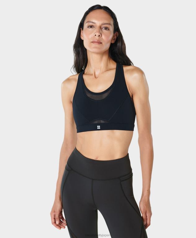 Sweaty Betty 女性 パワーアイコンランニングブラ L4RHF316 衣類 黒