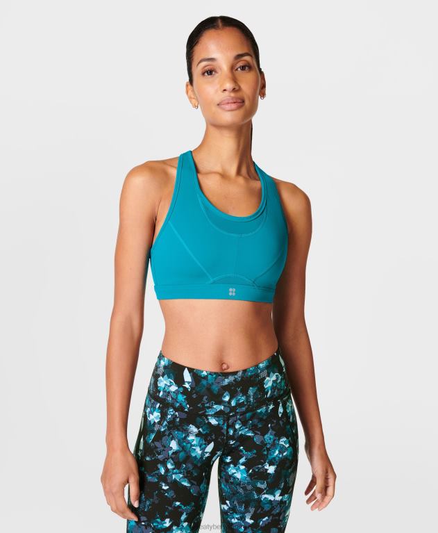 Sweaty Betty 女性 パワーアイコンランニングブラ L4RHF317 衣類 フューチャーブルー