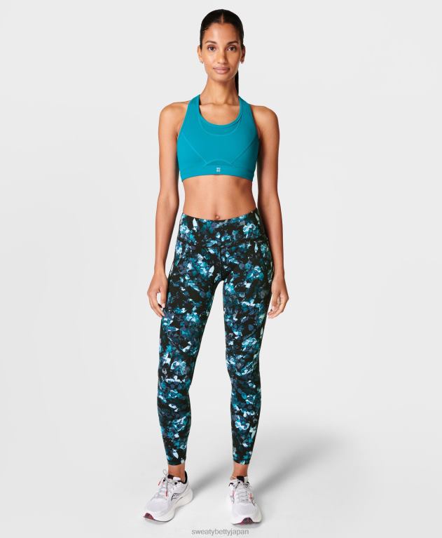 Sweaty Betty 女性 パワーアイコンランニングブラ L4RHF317 衣類 フューチャーブルー