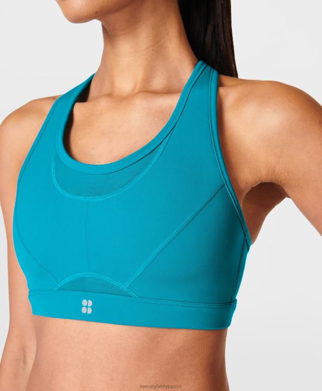 Sweaty Betty 女性 パワーアイコンランニングブラ L4RHF317 衣類 フューチャーブルー