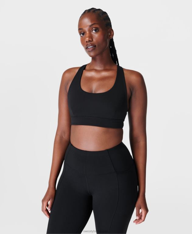 Sweaty Betty 女性 スーパーソフトリバーシブルヨガブラ L4RHF330 衣類 黒