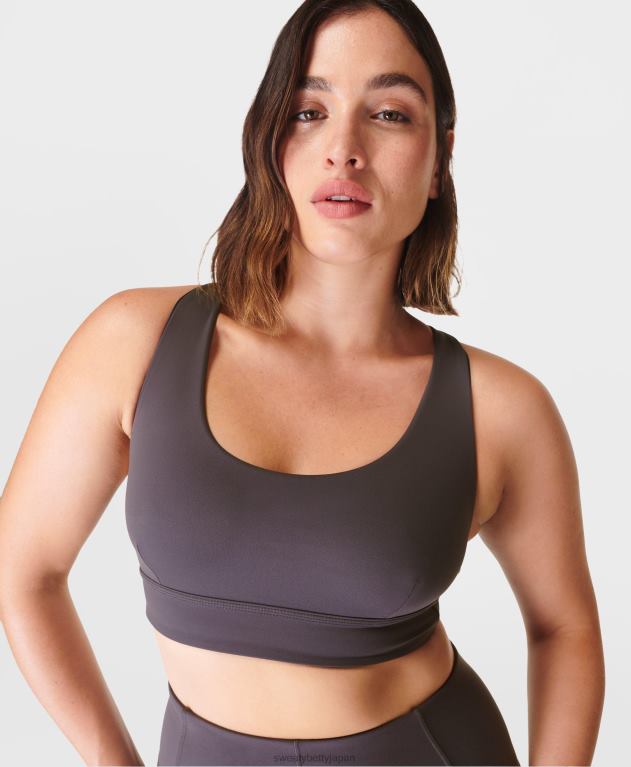 Sweaty Betty 女性 スーパーソフトリバーシブルヨガブラ L4RHF332 衣類 アーバングレー/ネイビーブルー