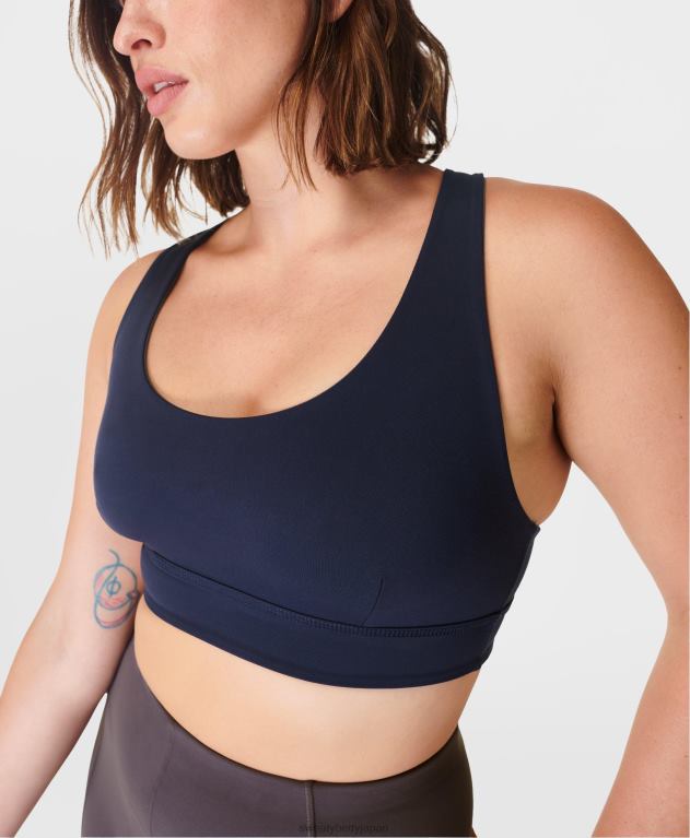 Sweaty Betty 女性 スーパーソフトリバーシブルヨガブラ L4RHF332 衣類 アーバングレー/ネイビーブルー