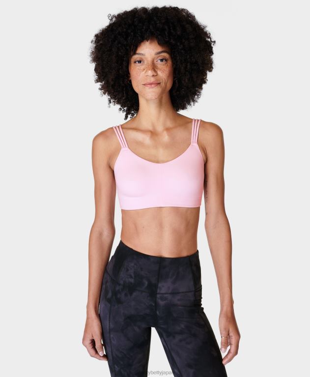 Sweaty Betty 女性 ああ、とても柔らかいヨガブラ L4RHF349 衣類 ネリネピンク