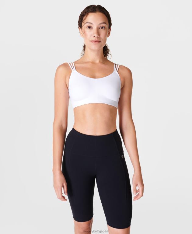 Sweaty Betty 女性 ああ、とても柔らかいヨガブラ L4RHF351 衣類 白