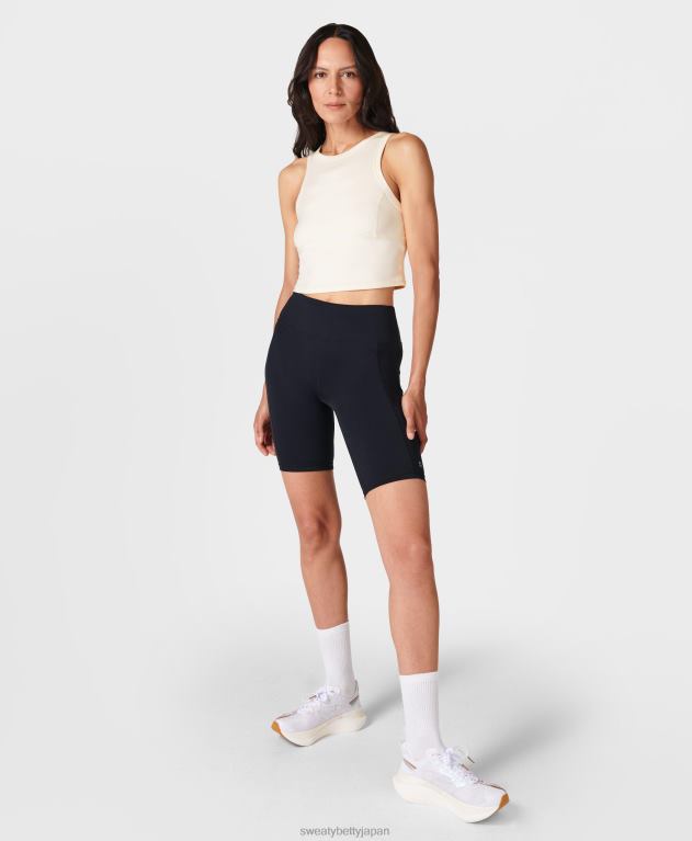 Sweaty Betty 女性 終日レーサーバッククロップタンク L4RHF384 衣類 スタジオホワイト