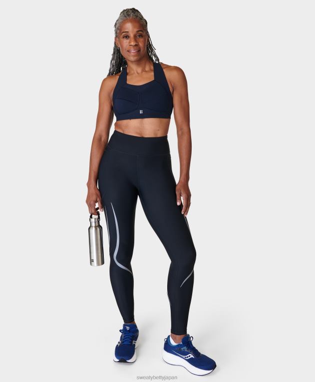 Sweaty Betty 女性 無重力ランニングブラ L4RHF404 衣類 ネイビーブルー