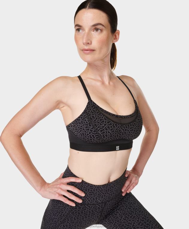 Sweaty Betty 女性 パワーアイコンスタジオブラ L4RHF408 衣類 グレー sb スロット プリント