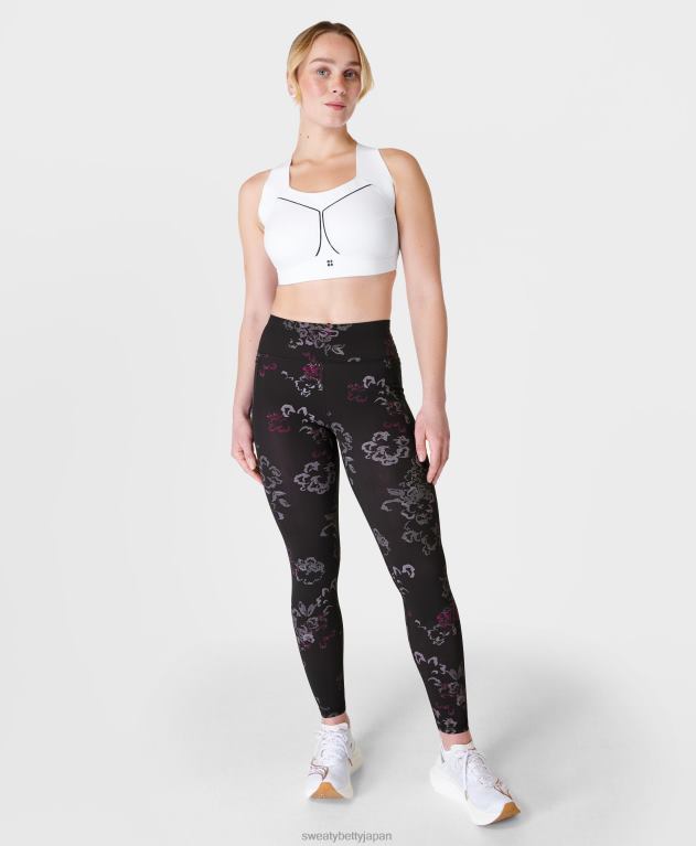 Sweaty Betty 女性 無重力ランニングレギンス L4RHF415 衣類 ブラックハイテクフローラルプリント