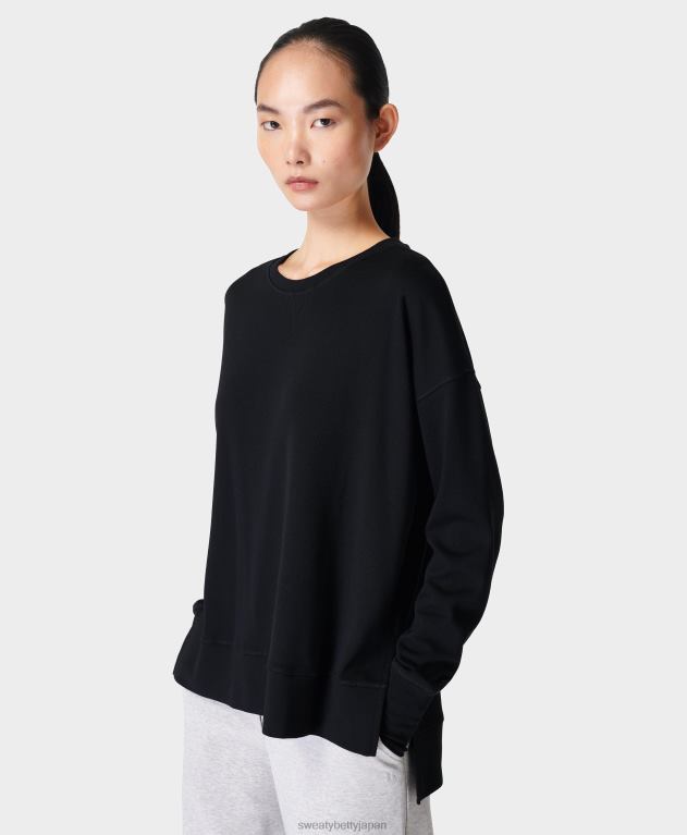 Sweaty Betty 女性 放課後延縄スウェットシャツ L4RHF42 衣類 黒