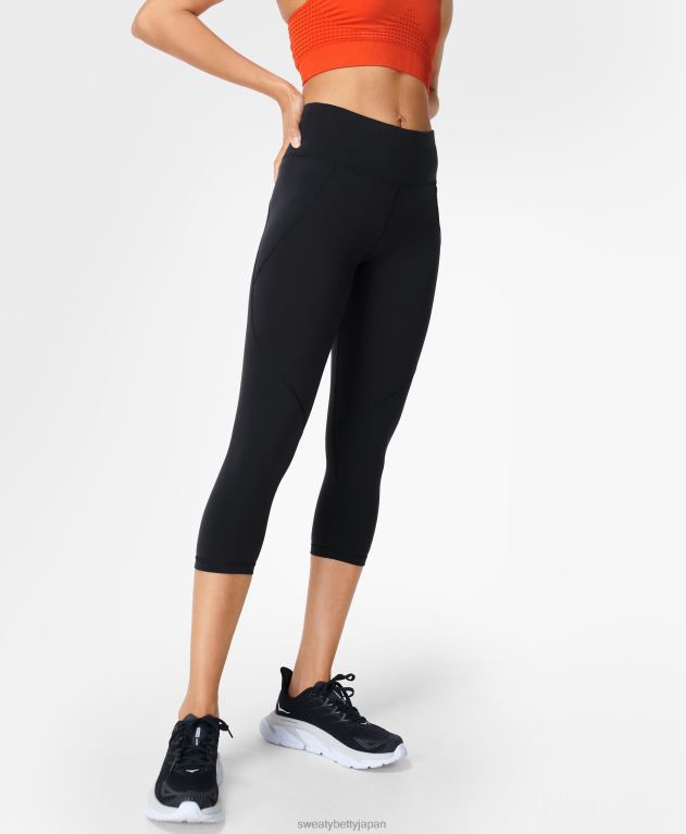 Sweaty Betty 女性 パワークロップドワークアウトレギンス L4RHF424 衣類 黒