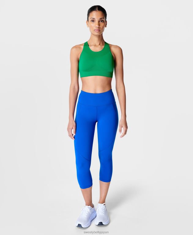 Sweaty Betty 女性 パワークロップドワークアウトレギンス L4RHF425 衣類 ライトニングブルー