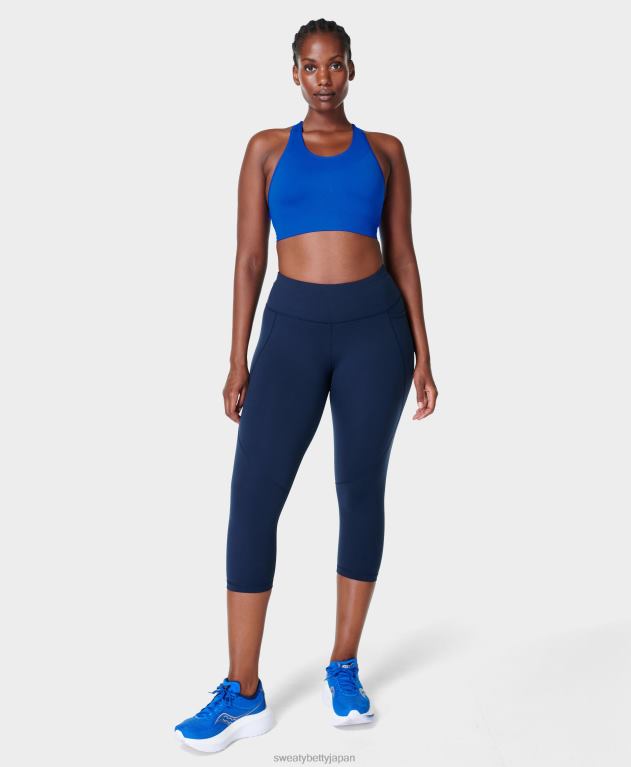 Sweaty Betty 女性 パワークロップドワークアウトレギンス L4RHF426 衣類 ネイビーブルー