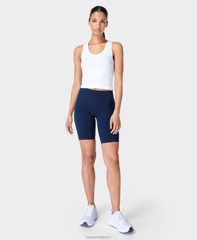 Sweaty Betty 女性 アスリート作物のシームレスなトレーニングタンク L4RHF429 衣類 白