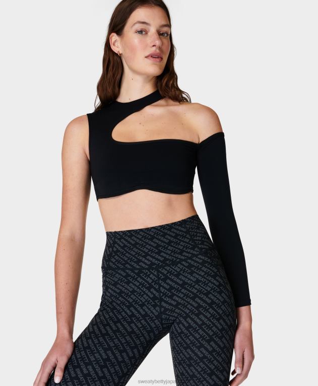 Sweaty Betty 女性 非対称カットアウトブラトップ L4RHF434 衣類 黒