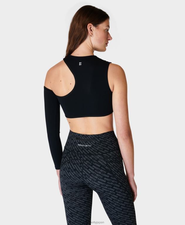 Sweaty Betty 女性 非対称カットアウトブラトップ L4RHF434 衣類 黒