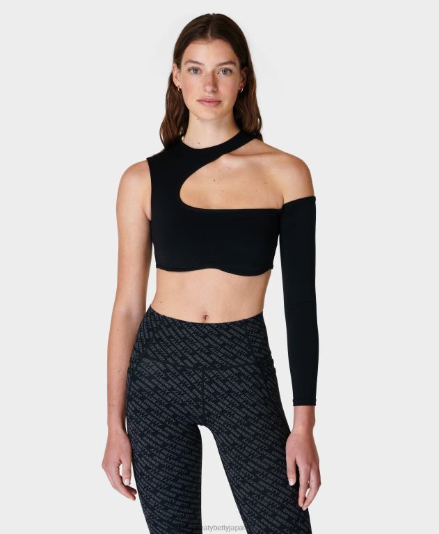 Sweaty Betty 女性 非対称カットアウトブラトップ L4RHF434 衣類 黒